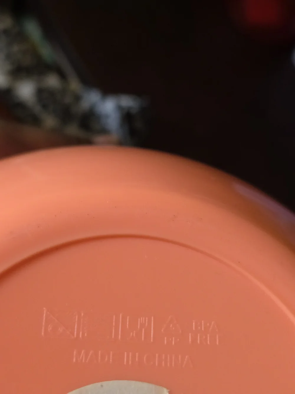 Orange and White Decorative Bowl - Home Accent